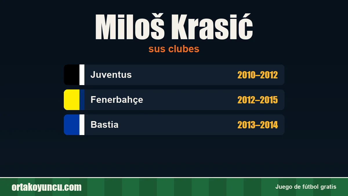 Miloš Krasić: clubes y años