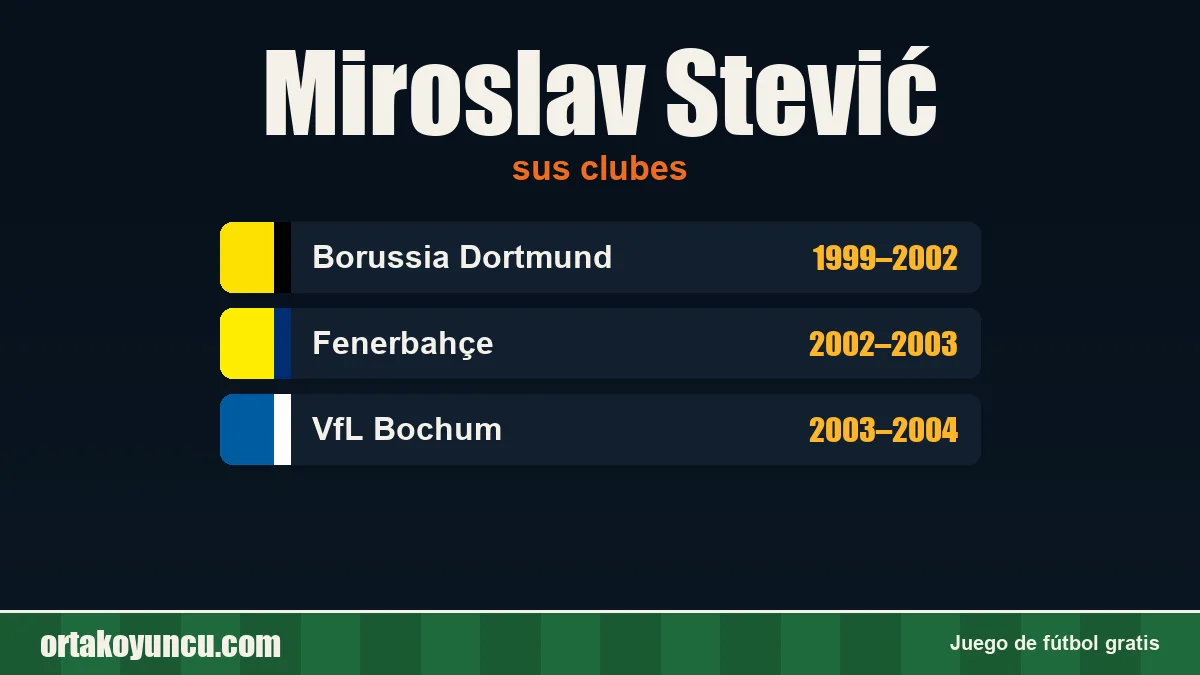 Miroslav Stević: clubes y años