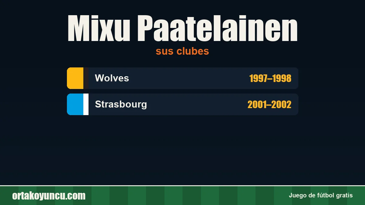 Mixu Paatelainen: clubes y años