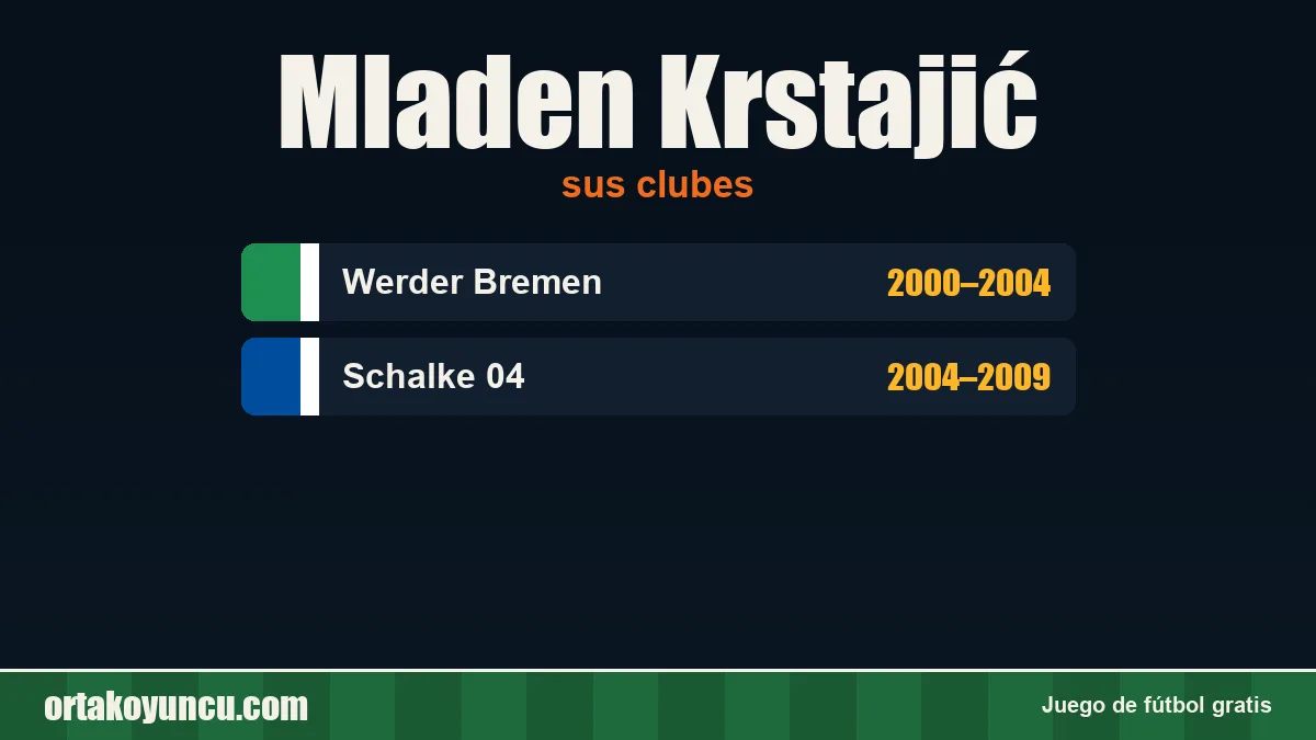 Mladen Krstajić: clubes y años