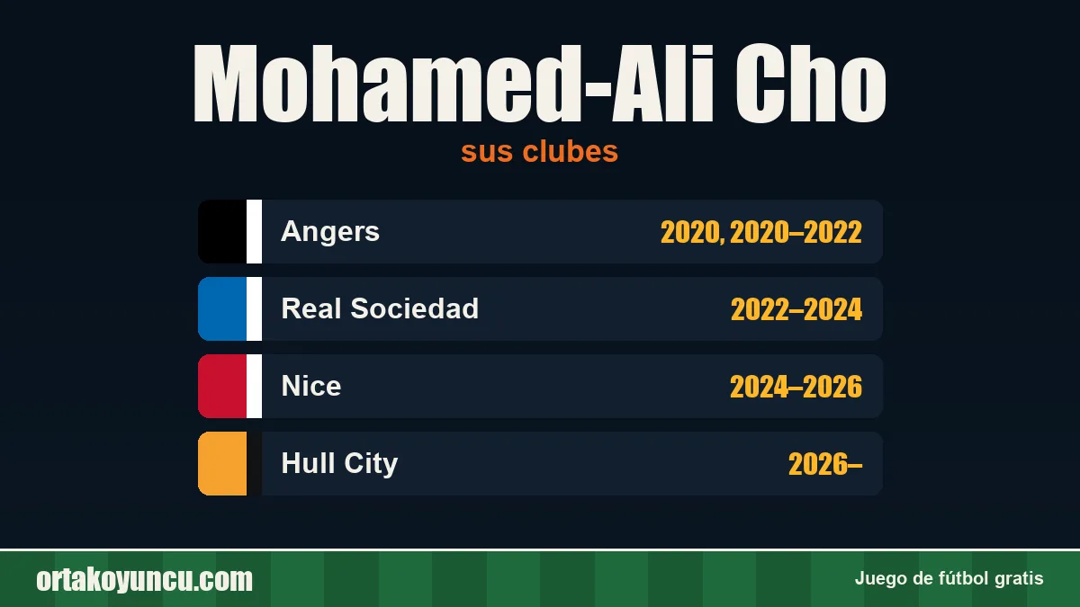 Mohamed-Ali Cho: clubes y años