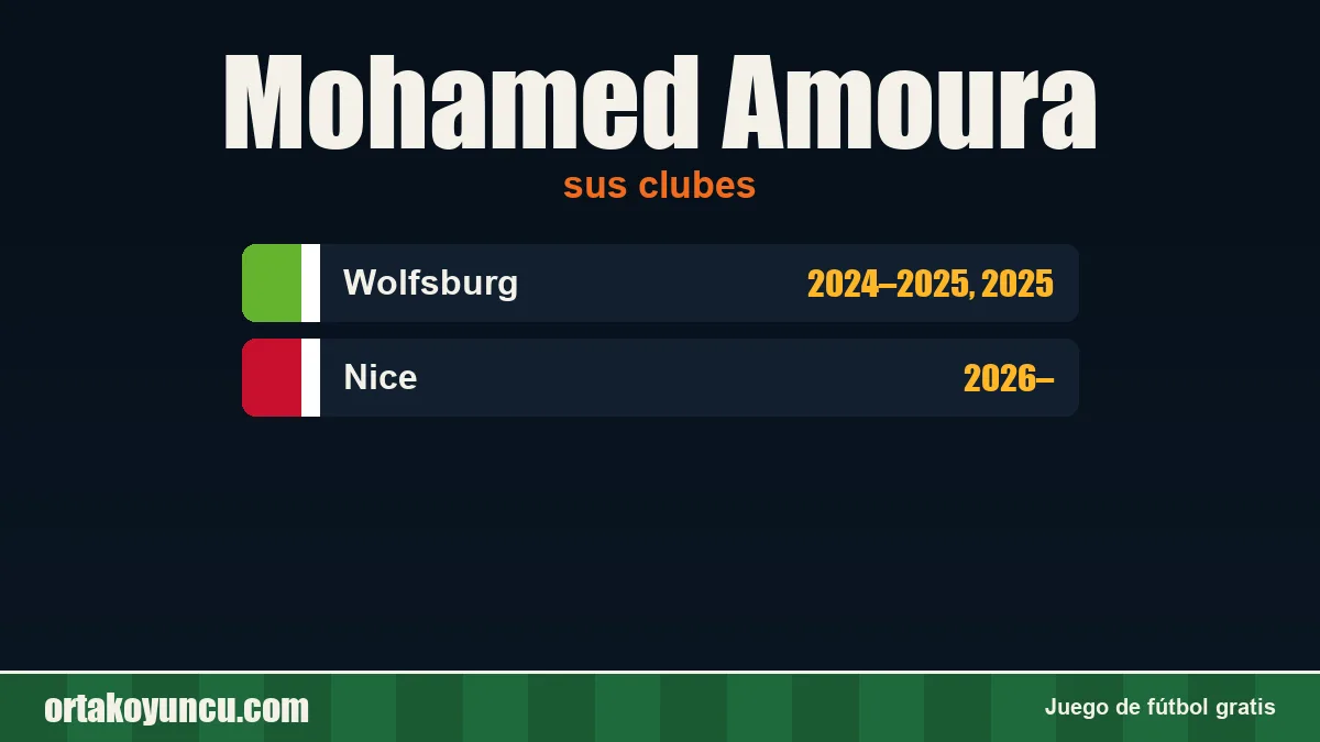 Mohamed Amoura: clubes y años