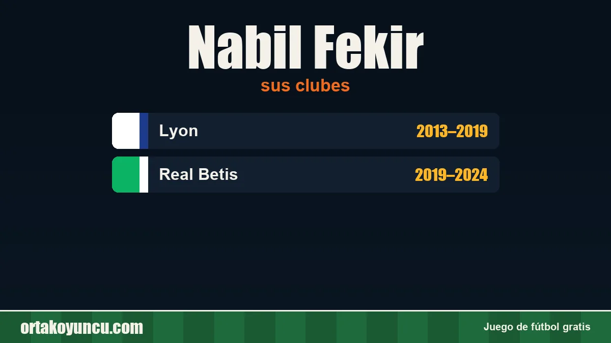 Nabil Fekir: clubes y años