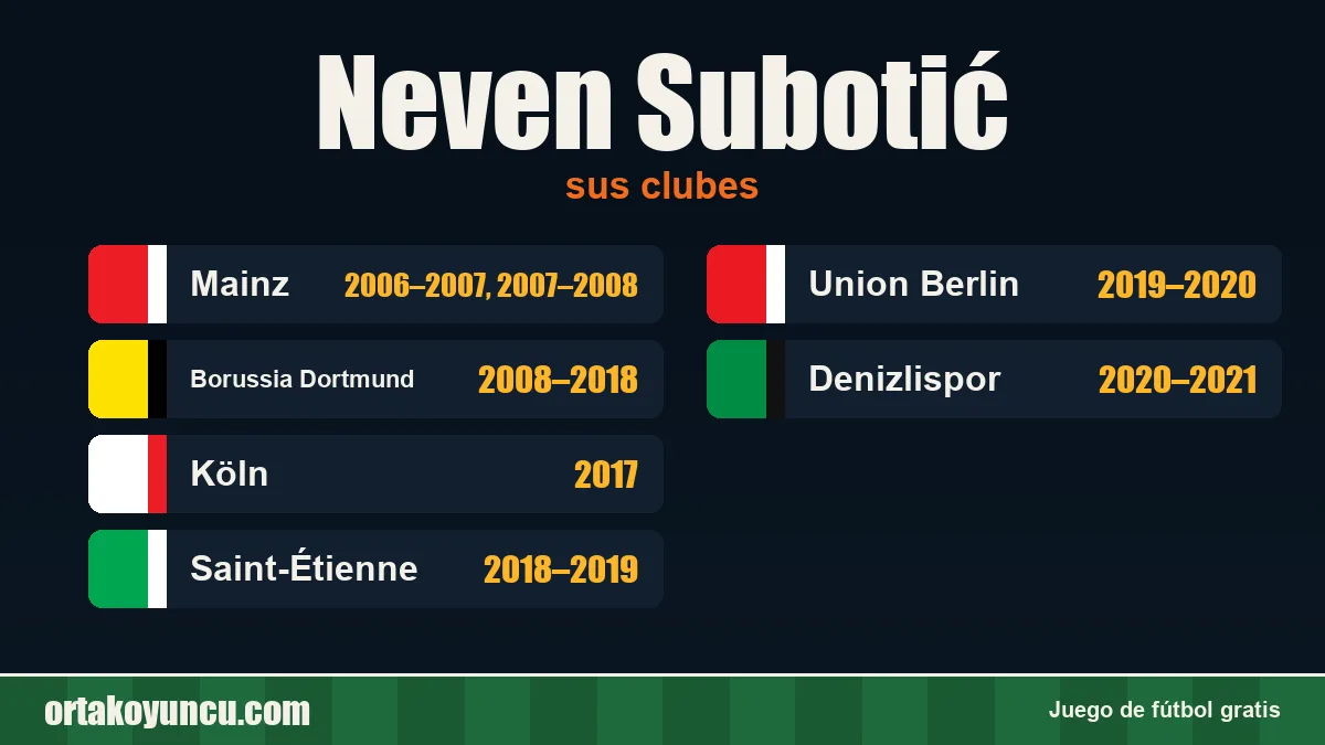 Neven Subotić: clubes y años
