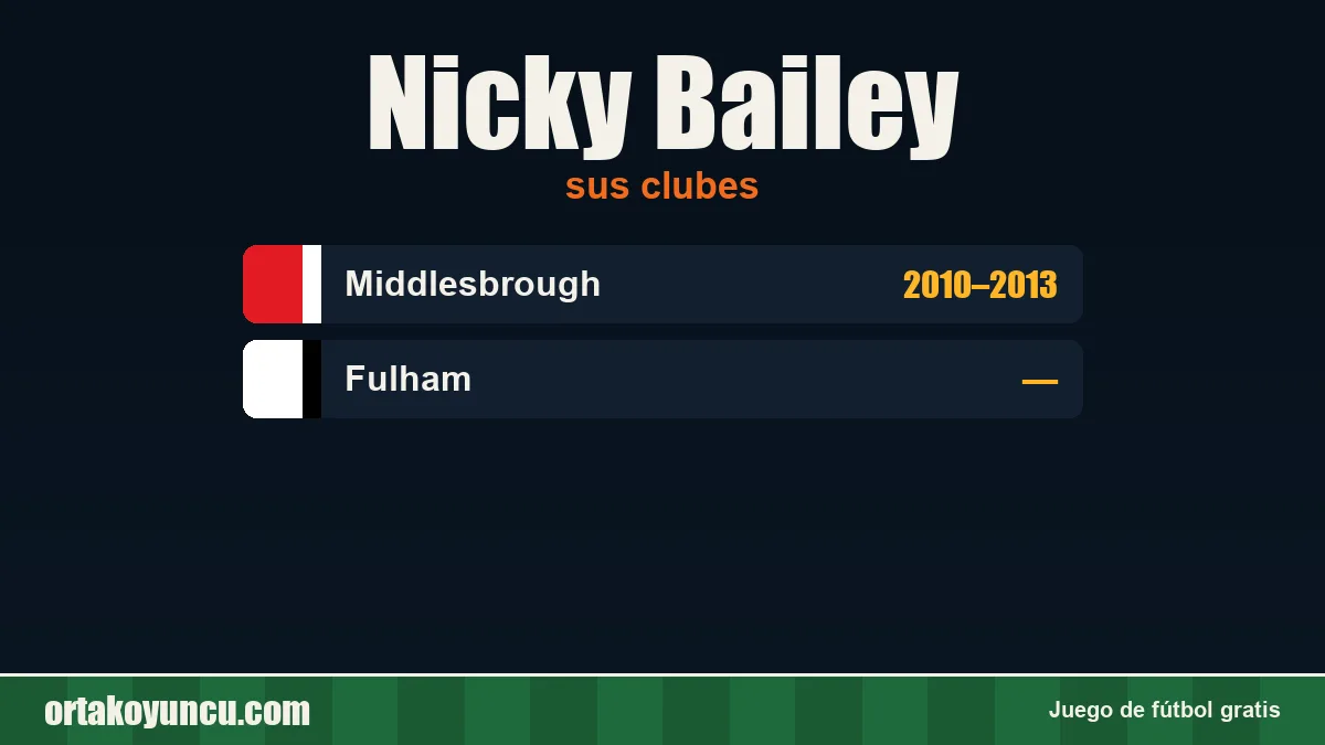 Nicky Bailey: clubes y años
