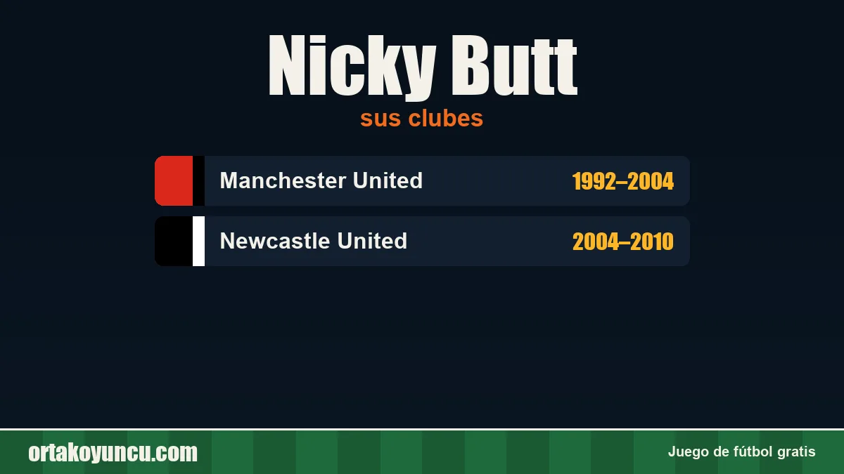 Nicky Butt: clubes y años