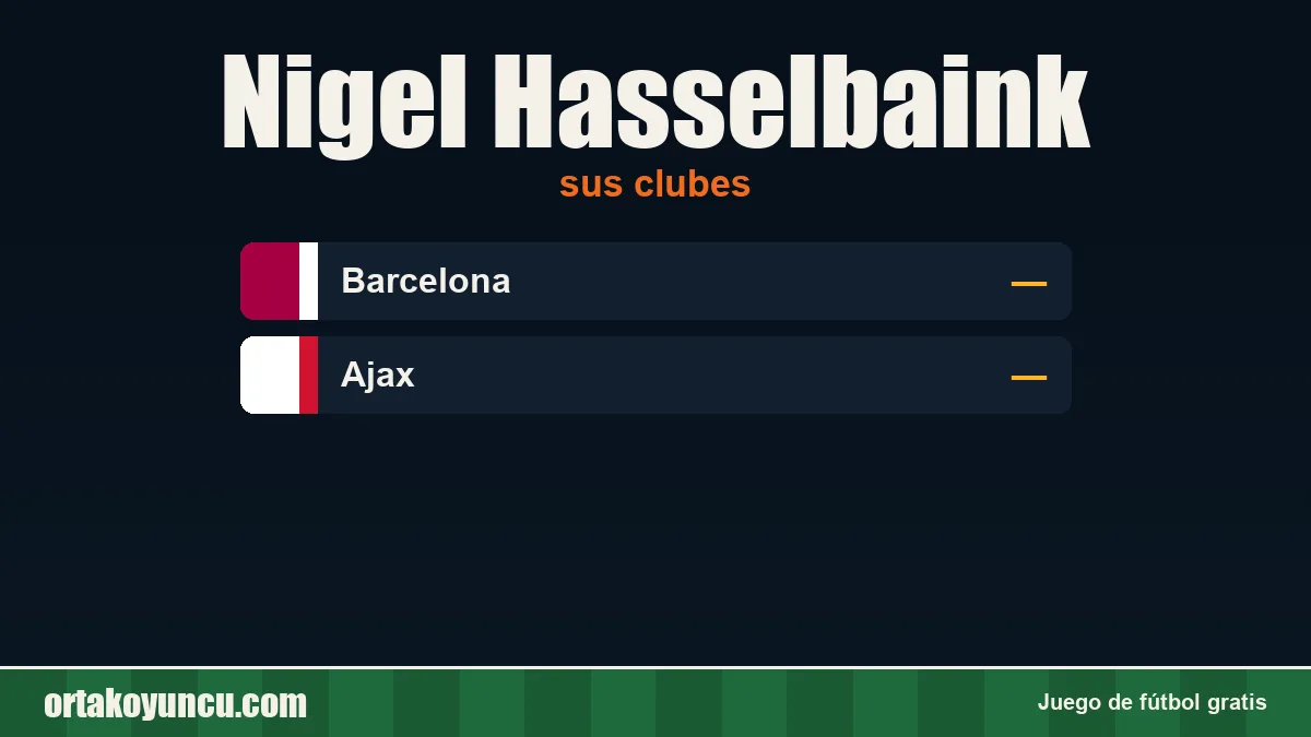 Nigel Hasselbaink: clubes y años