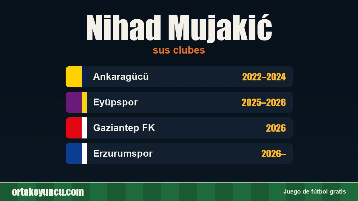 Nihad Mujakić: clubes y años