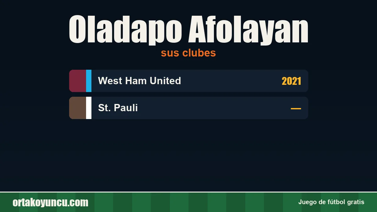 Oladapo Afolayan: clubes y años