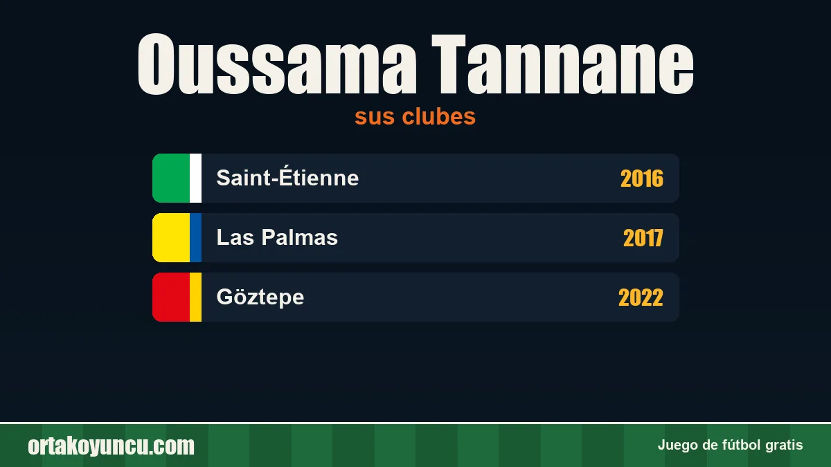 Oussama Tannane: clubes y años
