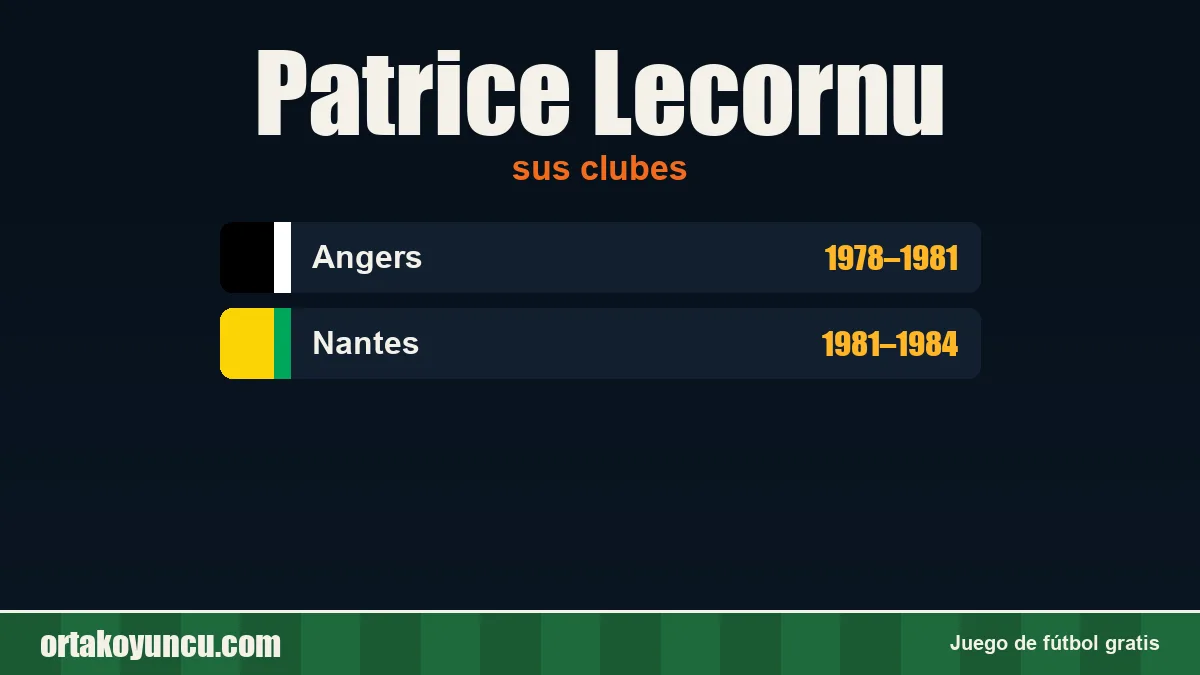 Patrice Lecornu: clubes y años