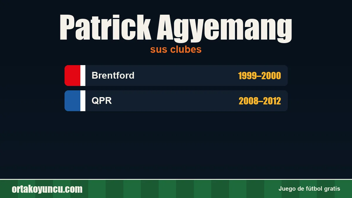 Patrick Agyemang: clubes y años