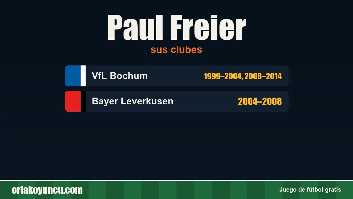 Paul Freier: clubes y años