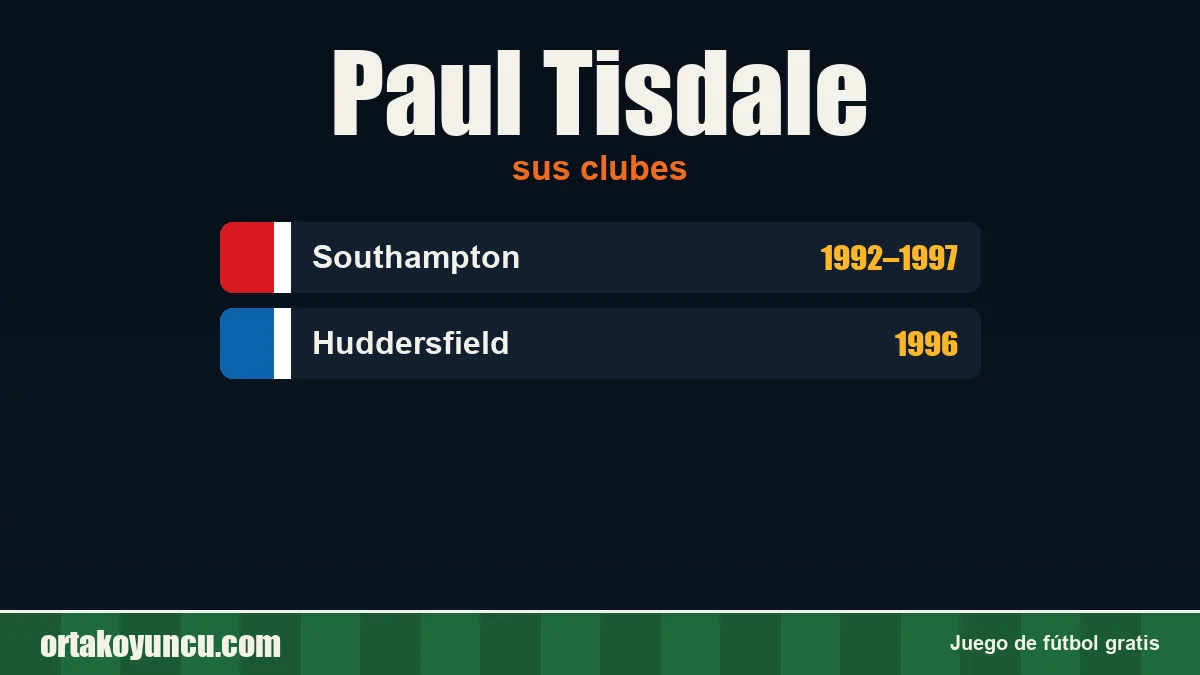 Paul Tisdale: clubes y años