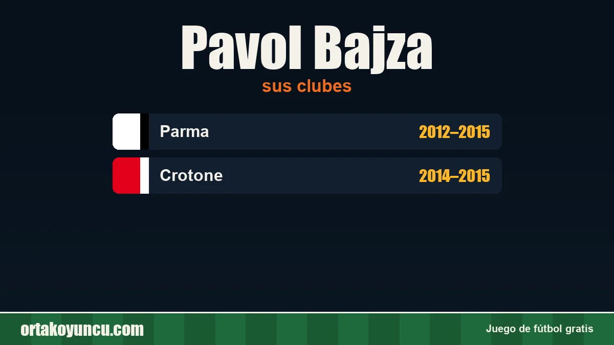 Pavol Bajza: clubes y años