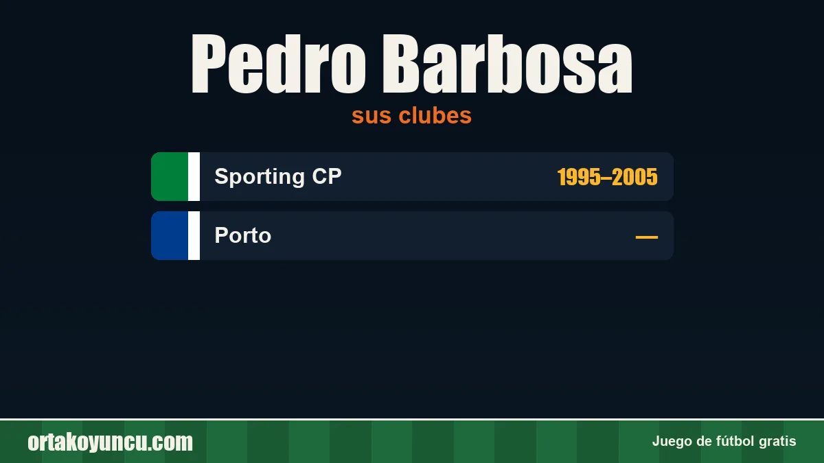 Pedro Barbosa: clubes y años