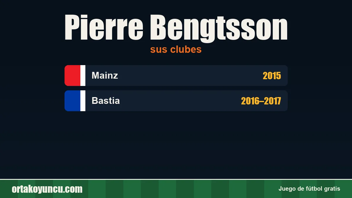 Pierre Bengtsson: clubes y años