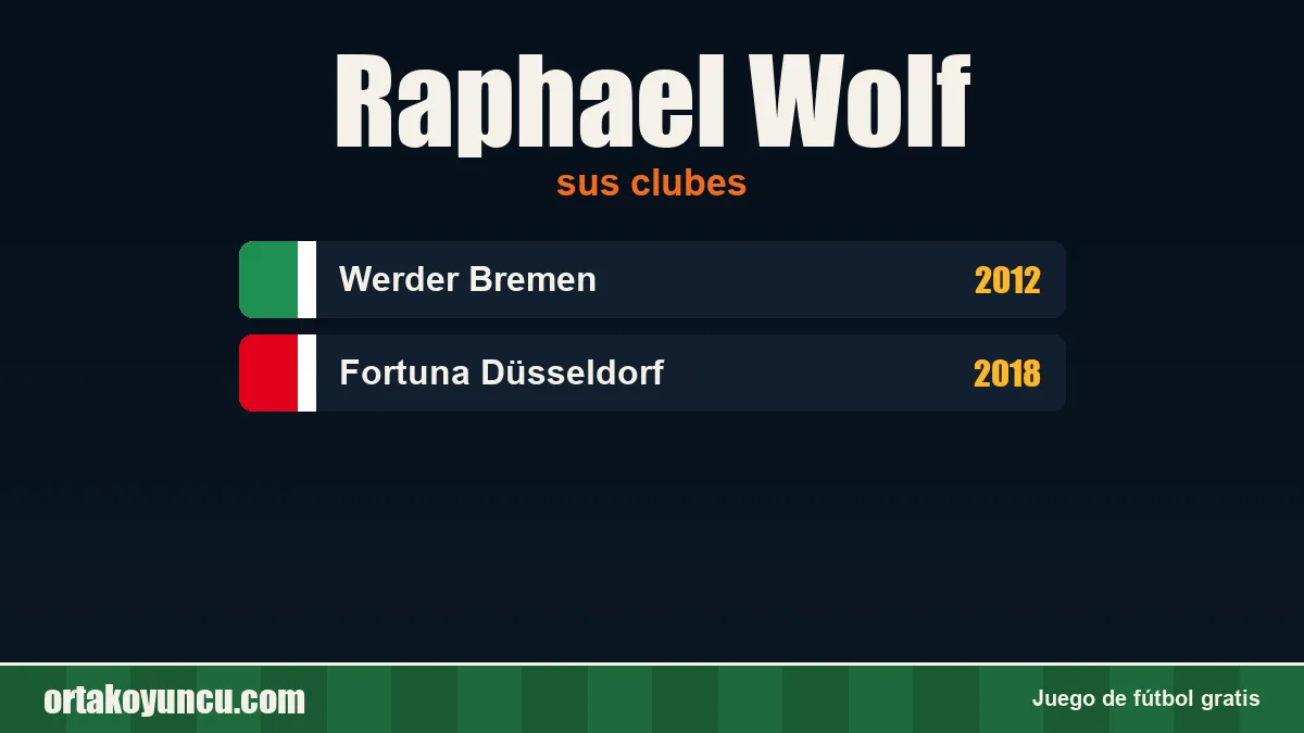 Raphael Wolf: clubes y años