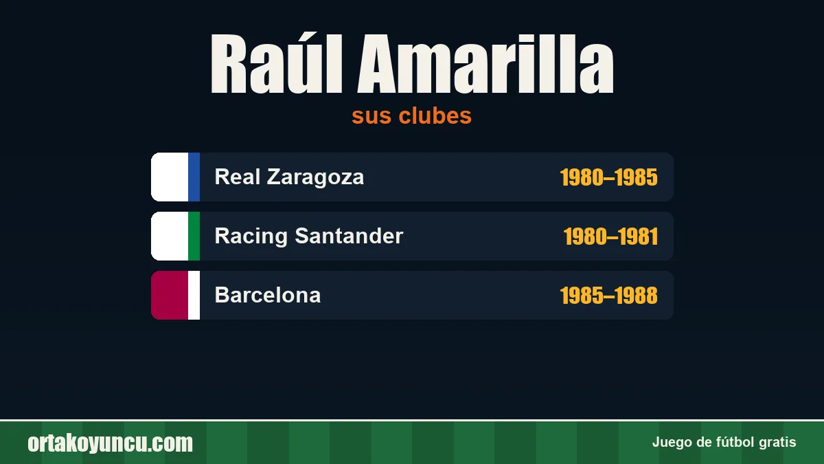 Raúl Amarilla: clubes y años
