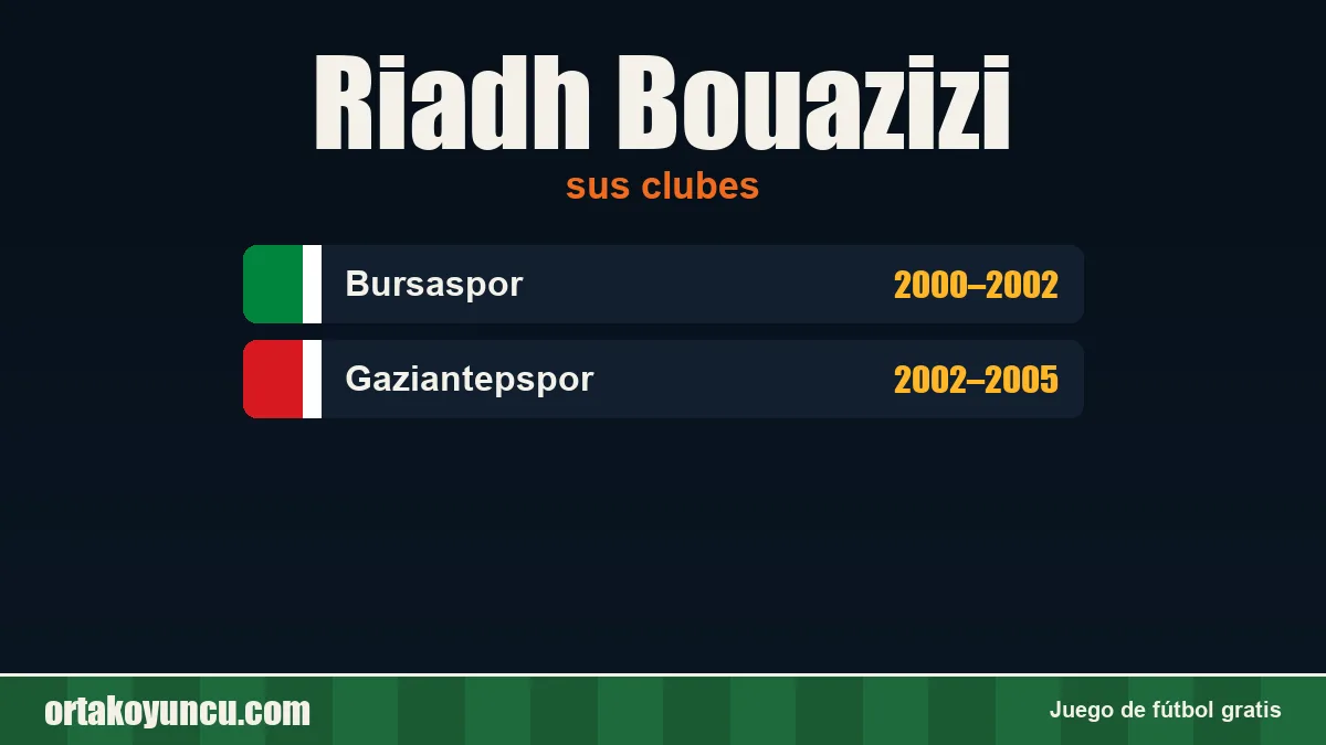Riadh Bouazizi: clubes y años