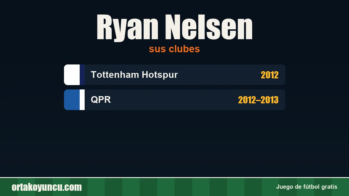 Ryan Nelsen: clubes y años