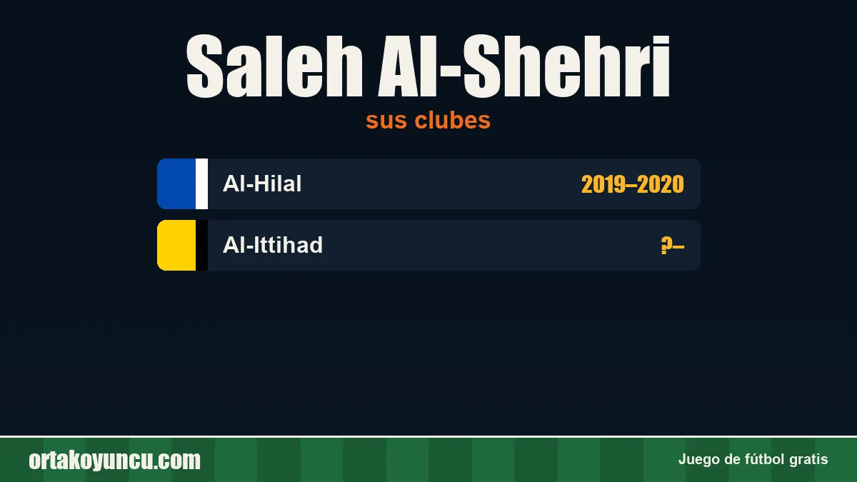 Saleh Al-Shehri: clubes y años