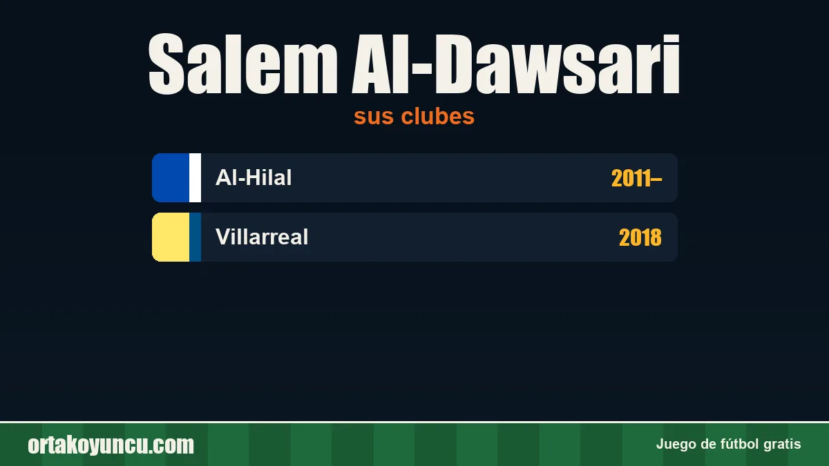 Salem Al-Dawsari: clubes y años