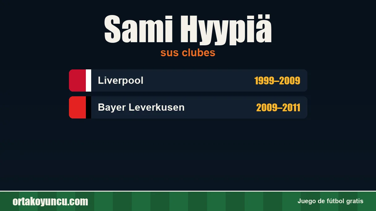 Sami Hyypiä: clubes y años
