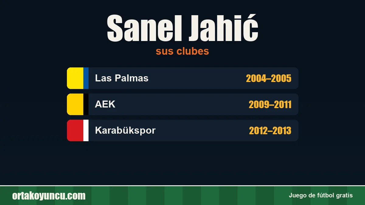 Sanel Jahić: clubes y años
