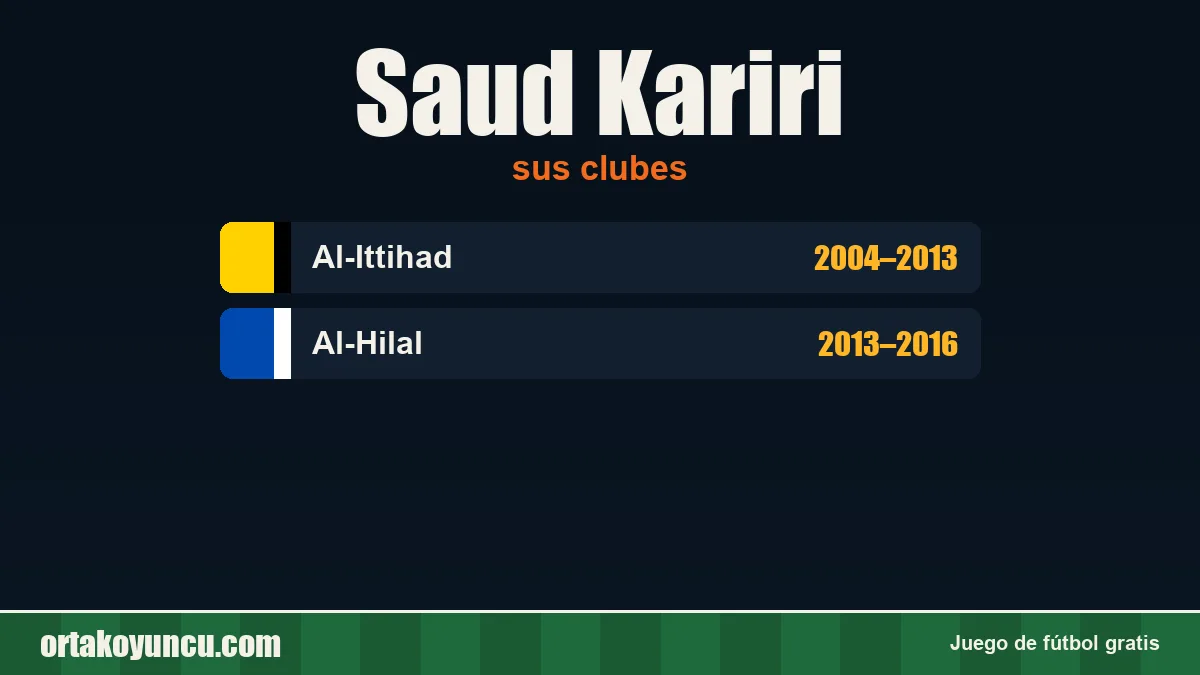 Saud Kariri: clubes y años