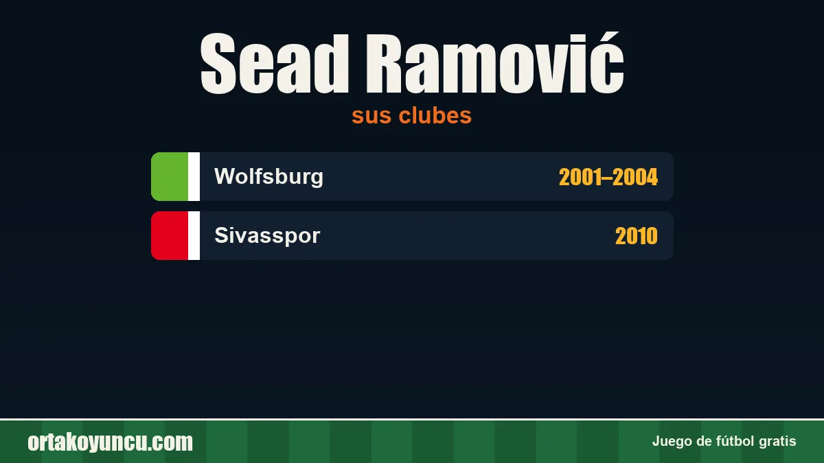Sead Ramović: clubes y años