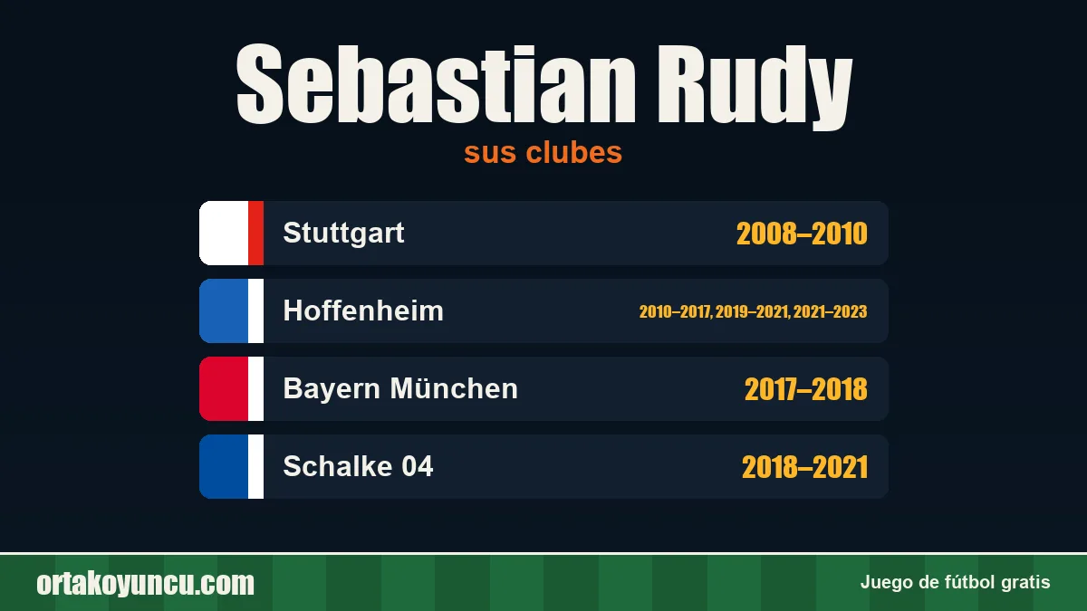 Sebastian Rudy: clubes y años
