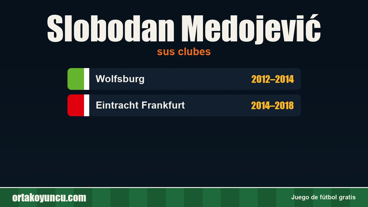 Slobodan Medojević: clubes y años