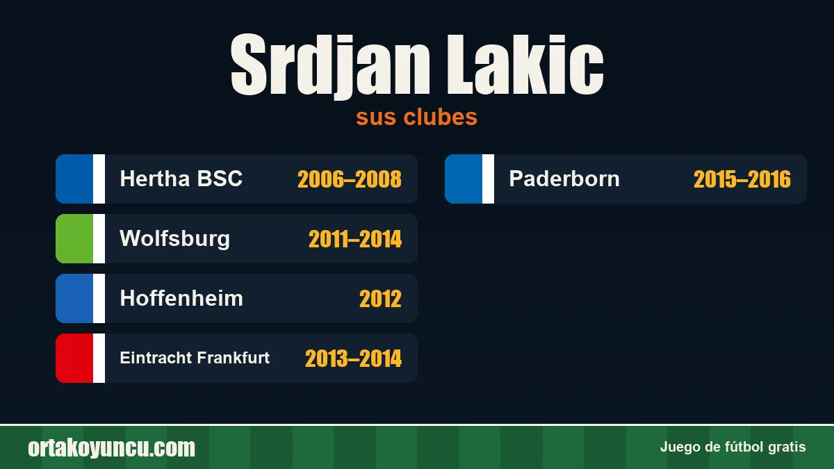 Srdjan Lakic: clubes y años