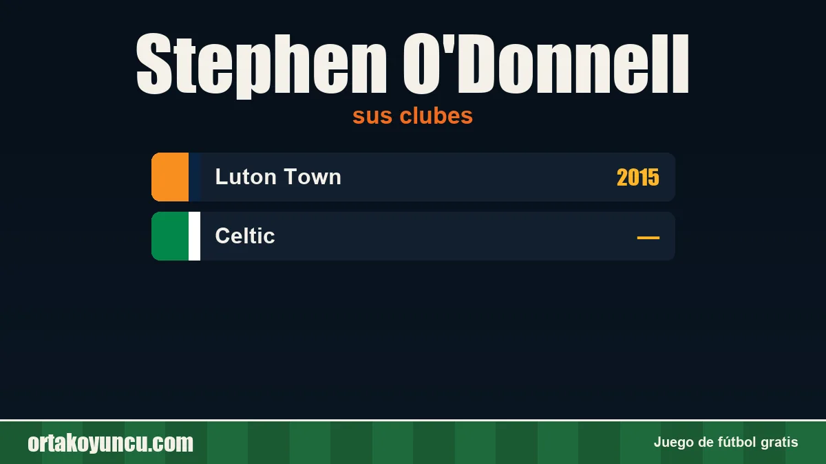 Stephen O'Donnell: clubes y años