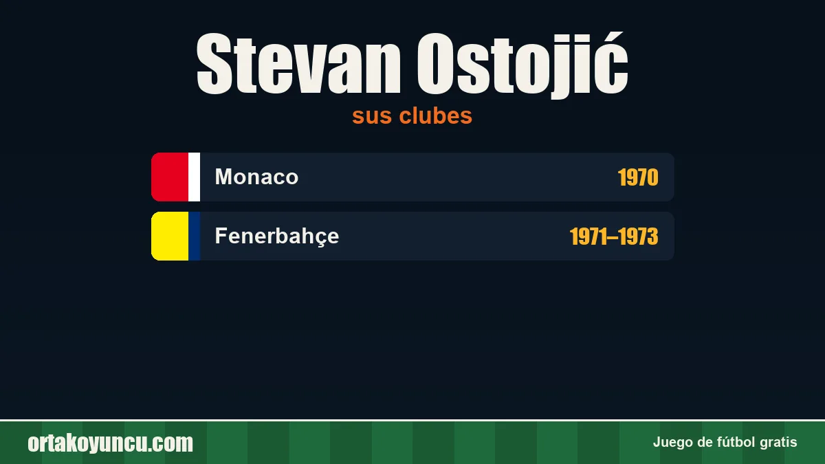 Stevan Ostojić: clubes y años