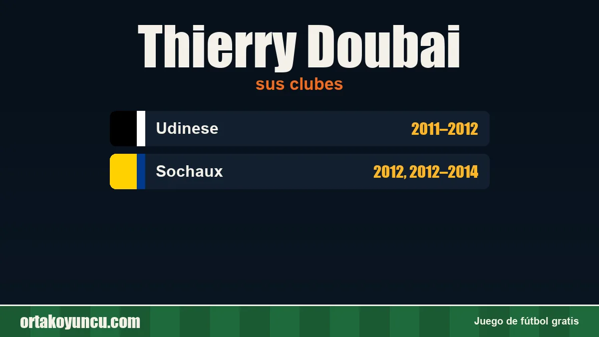 Thierry Doubai: clubes y años