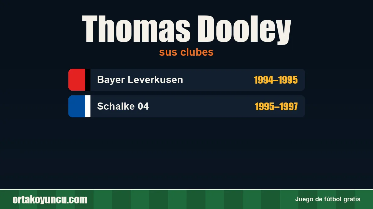 Thomas Dooley: clubes y años