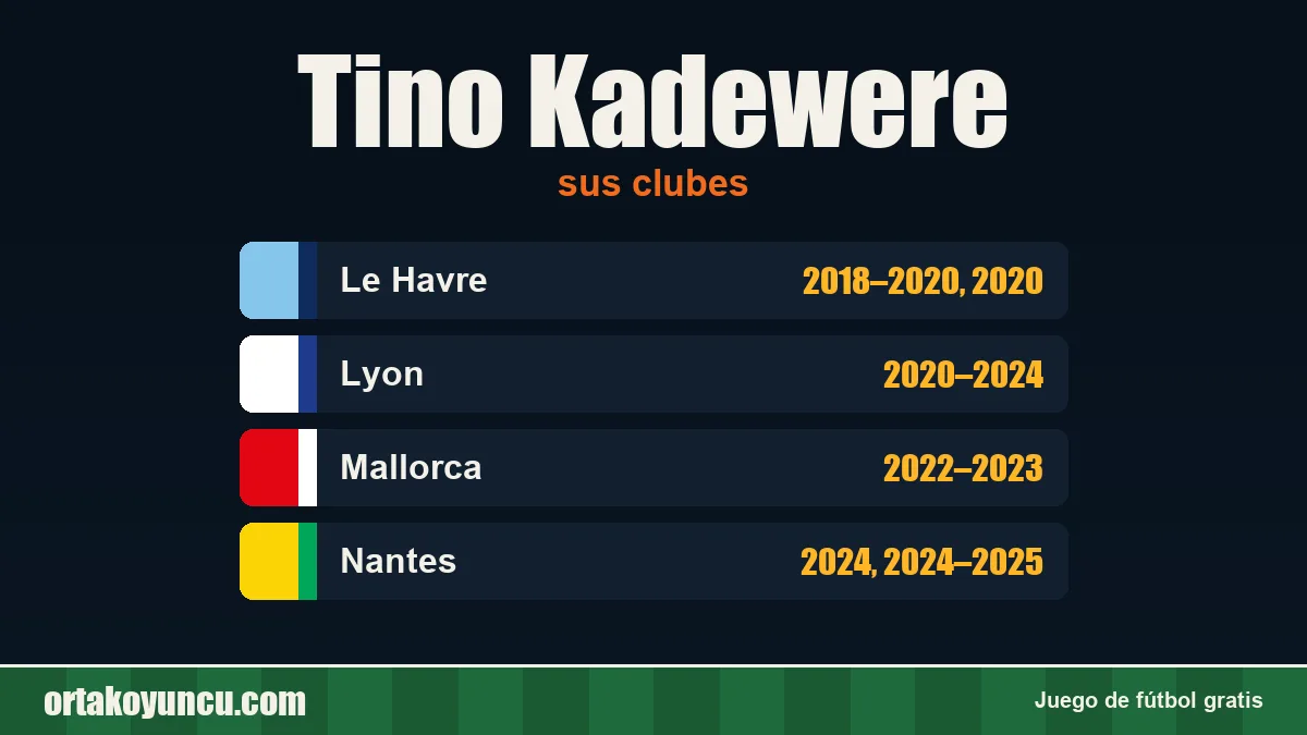 Tino Kadewere: clubes y años