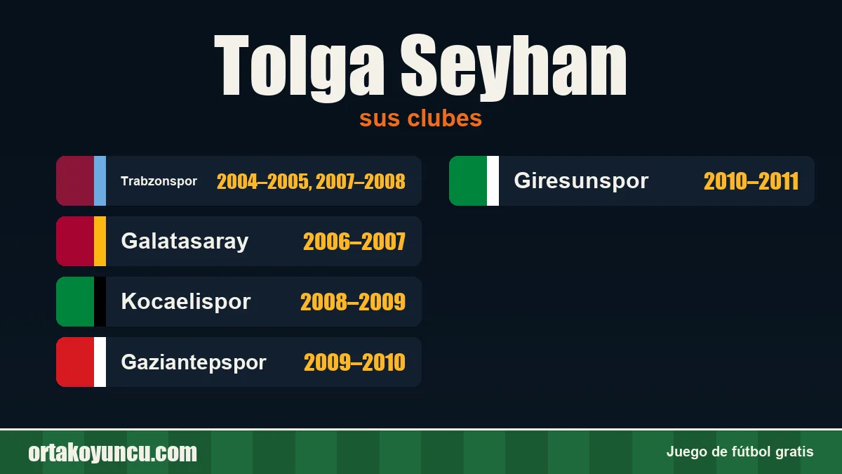 Tolga Seyhan: clubes y años