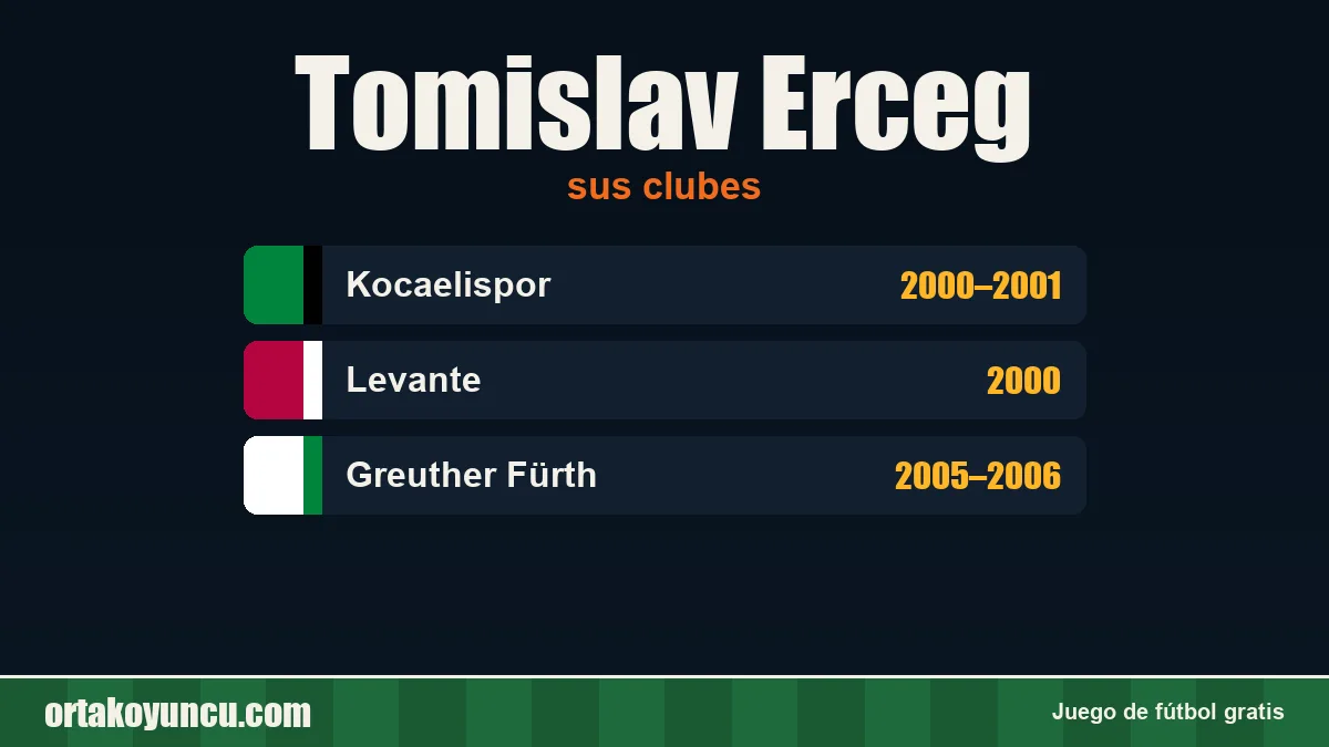 Tomislav Erceg: clubes y años