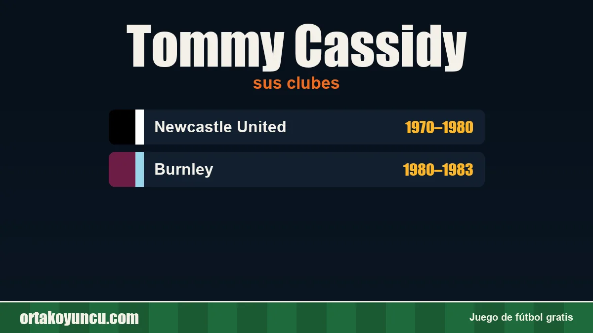 Tommy Cassidy: clubes y años