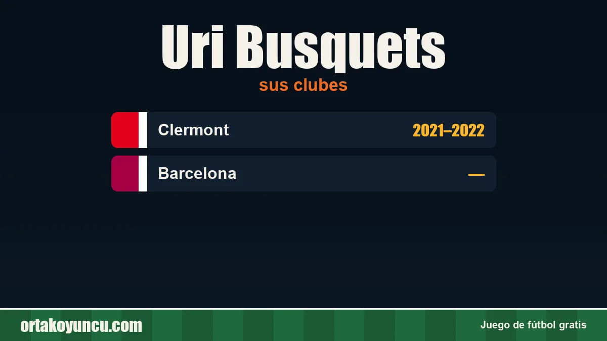 Uri Busquets: clubes y años