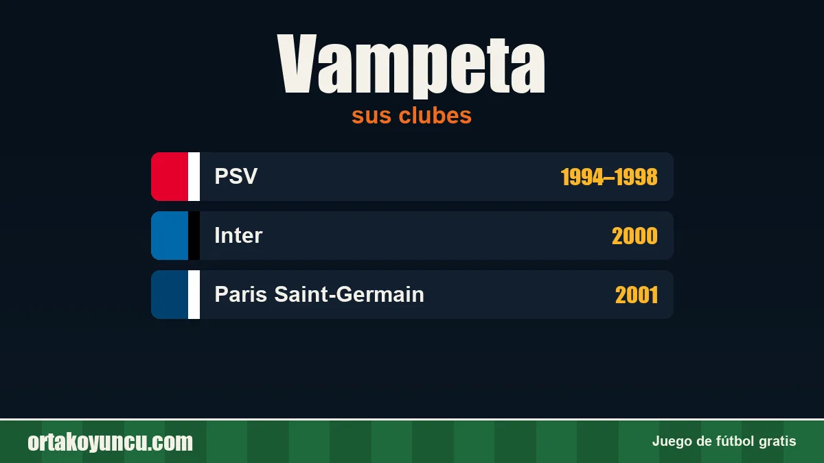 Vampeta: clubes y años