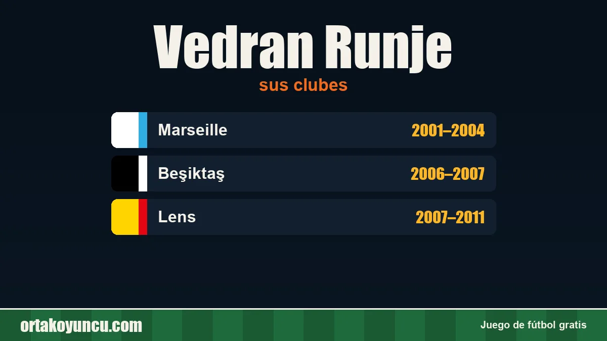Vedran Runje: clubes y años