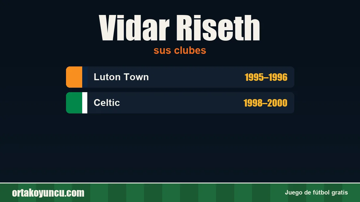 Vidar Riseth: clubes y años