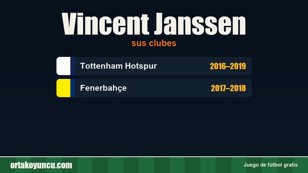 Vincent Janssen: clubes y años
