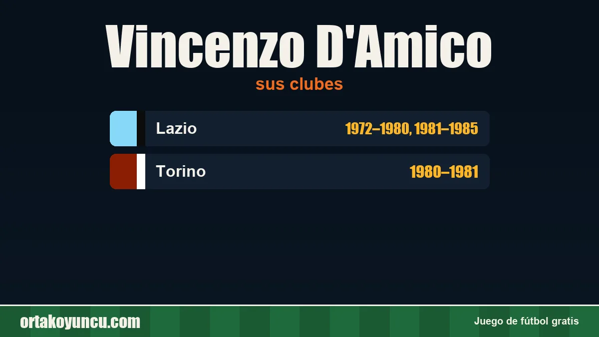 Vincenzo D'Amico: clubes y años