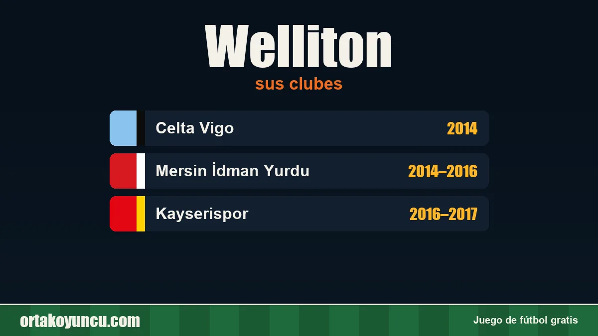 Welliton: clubes y años