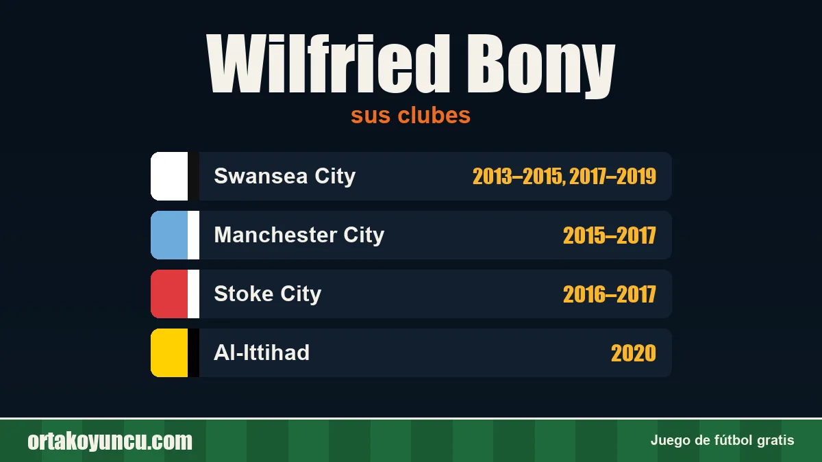 Wilfried Bony: clubes y años